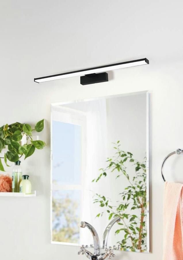 EGLO Spiegellamp PANDELLA 1 Wandlamp LED spiegellamp lamp in zwart wit IP44 (1 stuk) - Foto 6