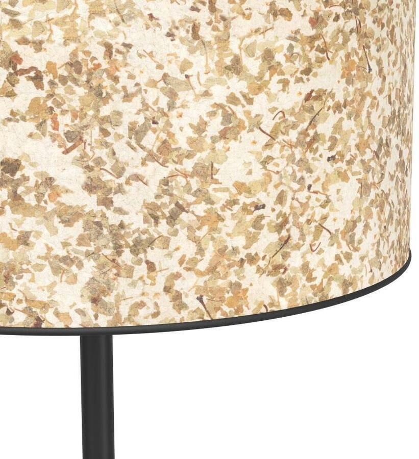 EGLO Staande lamp BUTTERBURN Staande lamp staal en textiel woonkamerlamp E27 lamp (1 stuk)
