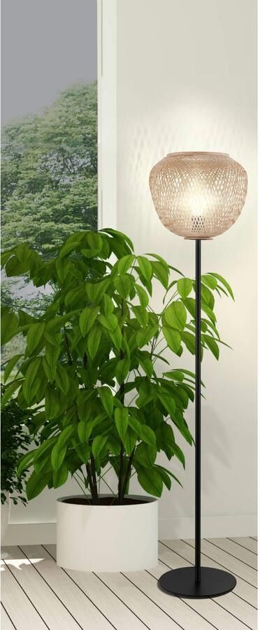 EGLO Staande lamp DEMBLEBY Staande lamp vintage E27 woonkamerlamp hal lamp