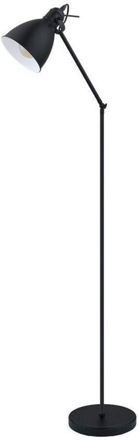 EGLO Staande lamp PRIDDY vloerlamp staande lamp staal zwart E27 industrieel - Foto 9