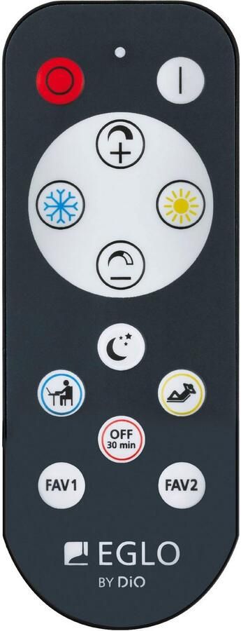 EGLO Staande lamp SIBERIA Vloerlamp in zwart van staal 34W warmwit koudwit (1 stuk)