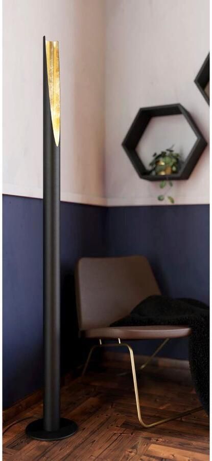 EGLO Staande ledlamp BARBOTTO Lamp zwart goud Ø6 x H137 cm incl. 1 x GU10 (je 4 5W) - Foto 5