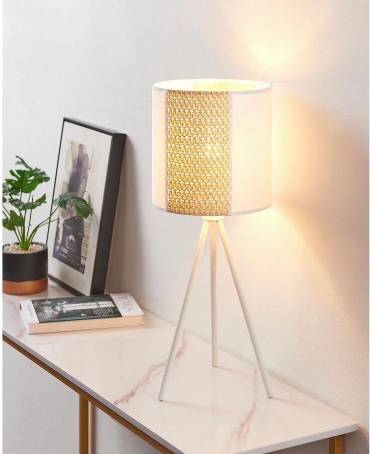 EGLO Tafellamp Arnhem Tafel lamp in wit van staal excl. E27 40W (1 stuk)