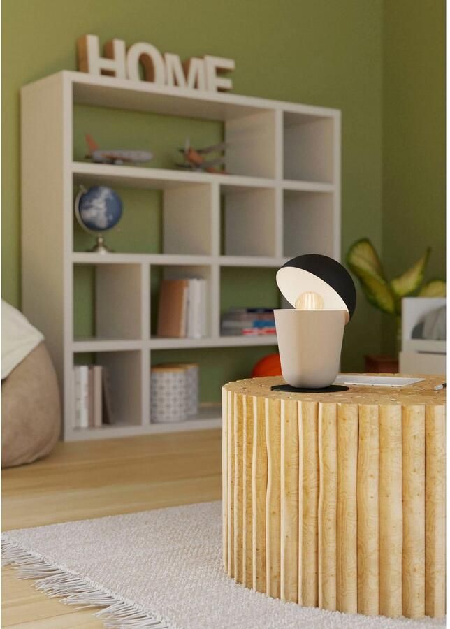 EGLO Tafellamp BATABANO Tafellamp in zand en zwart van staal excl. E27 40W (1 stuk)