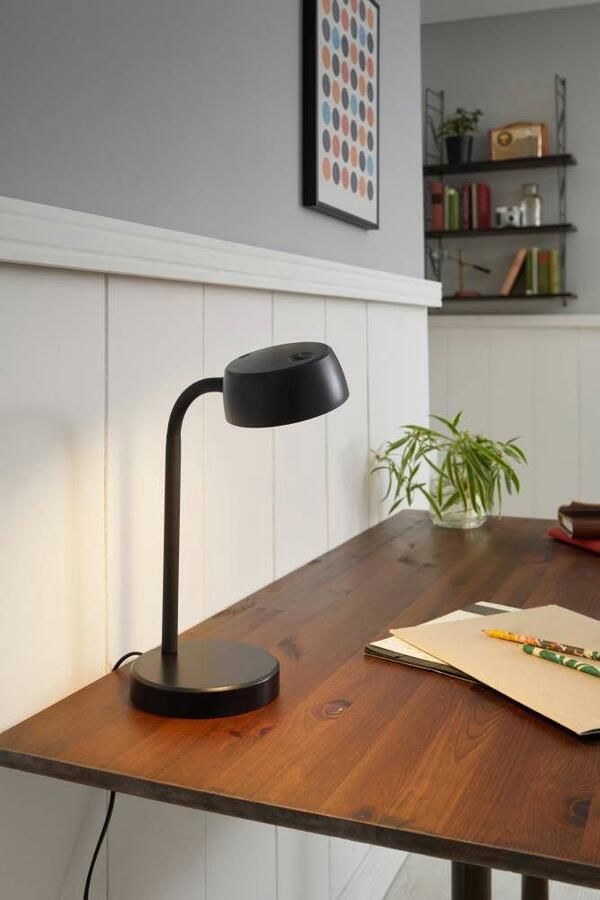 EGLO Tafellamp CABALES Tafellamp Nachtkastlamp Kunststof modern warmwit H:31xD:14cm (1 stuk) - Foto 3