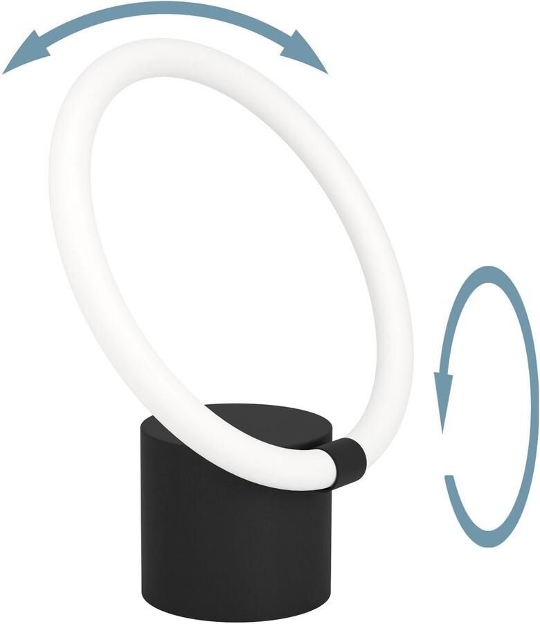 EGLO Tafellamp CARANACOA Tafellamp in zwart van staal 11 5W warmwit (1 stuk)