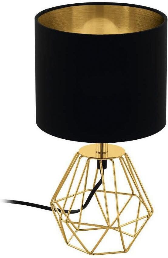 EGLO Tafellamp CARLTON 2 Nachtkastlamp vintage metaal stof draadgaas 30 5x16 5cm (1 stuk) - Foto 2