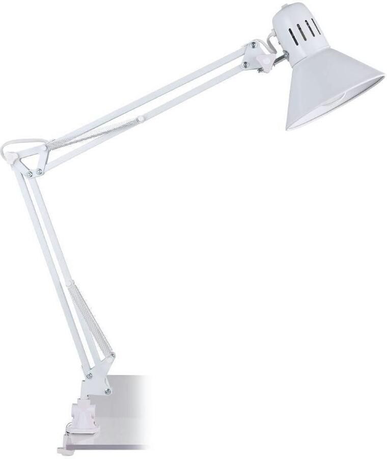 EGLO Tafellamp FIRMO klemlamp excl. lamp E27 met schroefklem Klemspot leeslamp schakelaar draaibare kop hoogte: 73cm