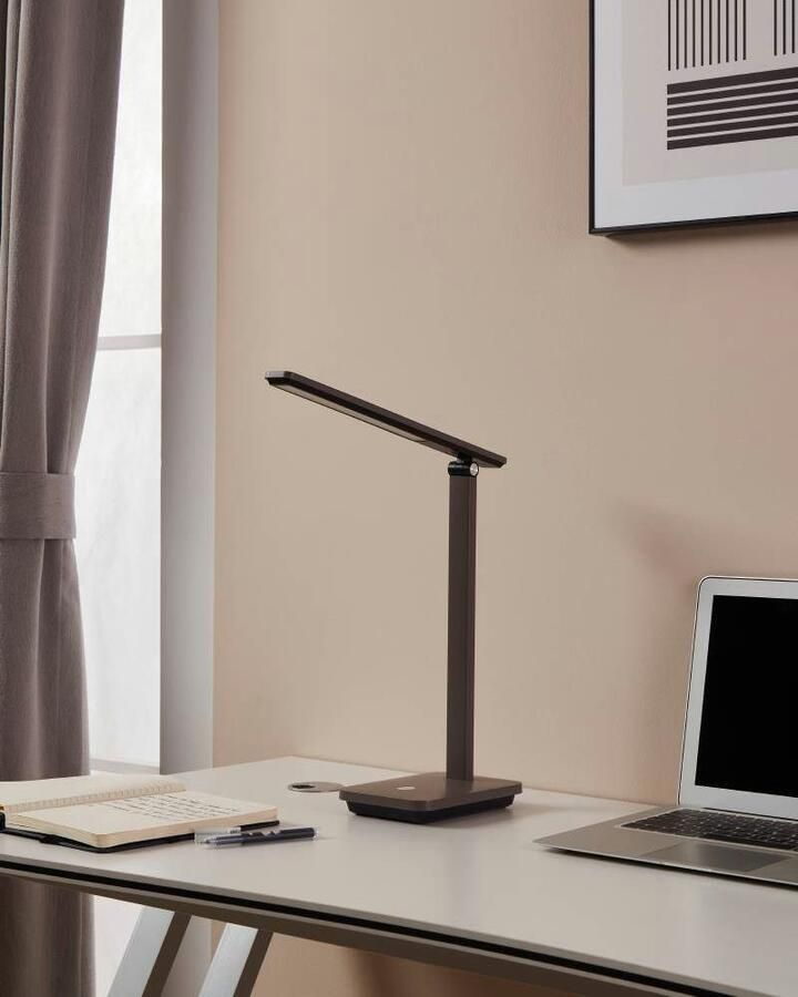 EGLO Tafellamp INIESTA LED Tafellamp Touchsensor dimbaar USB Leeslamp bureaulamp 3-step CCT kop verstelbaar 33x35x35cm (1 stuk)