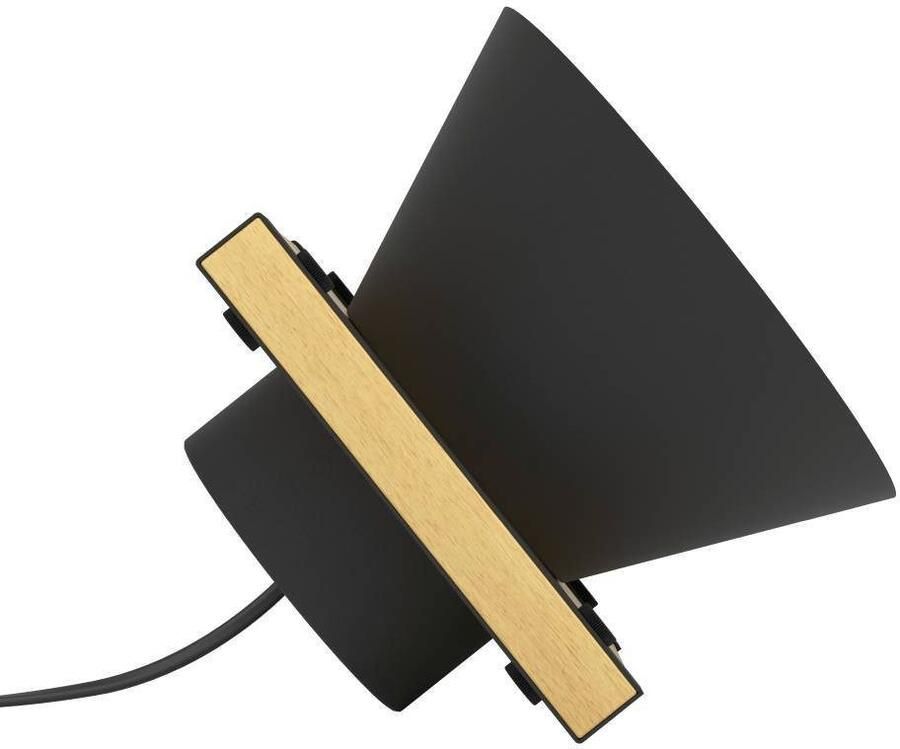 EGLO Tafellamp MACCLES Tafellamp staal en hout nachtkastlamp hal lamp (1 stuk)