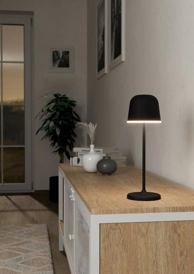 EGLO Tafellamp MANNERA Nachttafellamp touch dimbaar draadloos tafellamp USB-poort IP54 (1 stuk) - Foto 4