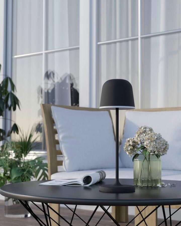 EGLO Tafellamp MANNERA Nachttafellamp touch dimbaar draadloos tafellamp USB-poort IP54 (1 stuk)