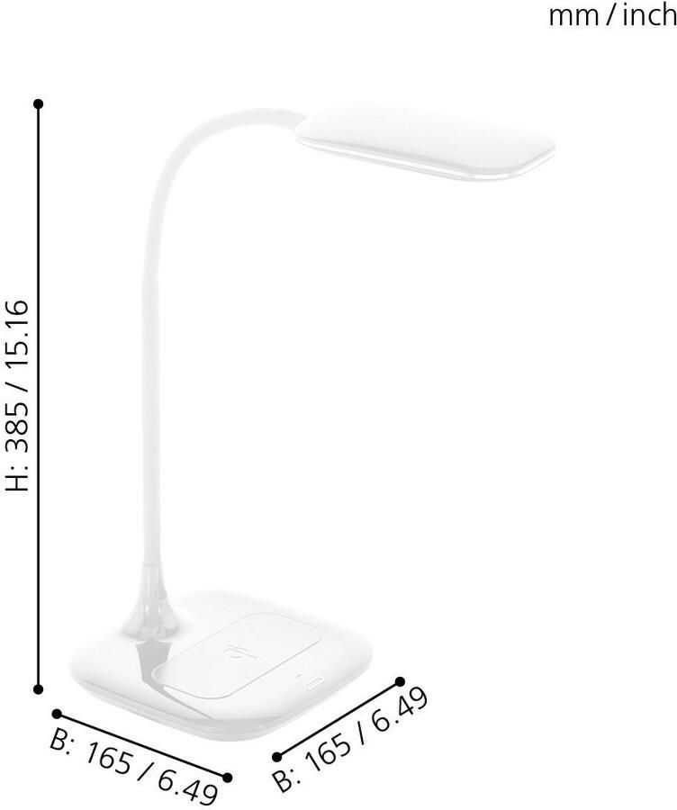 EGLO Tafellamp MASSERIE Tafellamp kunststof IP20 bureaulamp