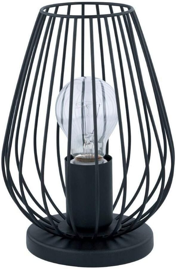 EGLO Tafellamp NEWTOWN tafellamp zwart staal E27 schakelaar nachttafellamp Eenvoudig modern vintage retro woonkamer slaapkamer 23x16x12cm - Foto 3