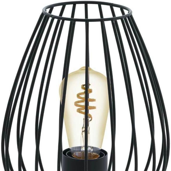 EGLO Tafellamp NEWTOWN tafellamp zwart staal E27 schakelaar nachttafellamp Eenvoudig modern vintage retro woonkamer slaapkamer 23x16x12cm - Foto 5