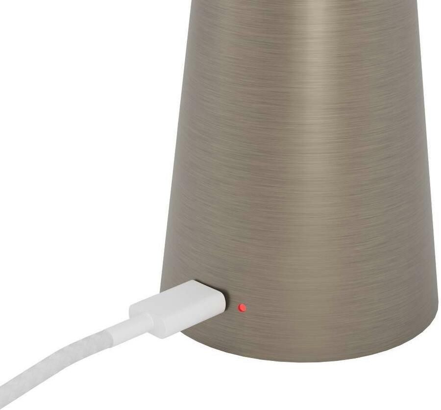 EGLO Piccola Tafellamp Aanraakdimmer Draadloos 28 cm Donker Brons Instelbaar wit licht Oplaadbaar Buiten en Binnen