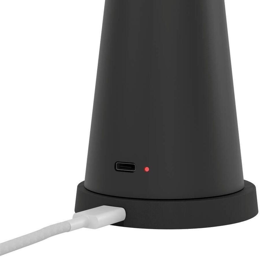 EGLO Piccola Tafellamp Aanraakdimmer Draadloos 28 cm Zwart Instelbaar wit licht Oplaadbaar Buiten en Binnen