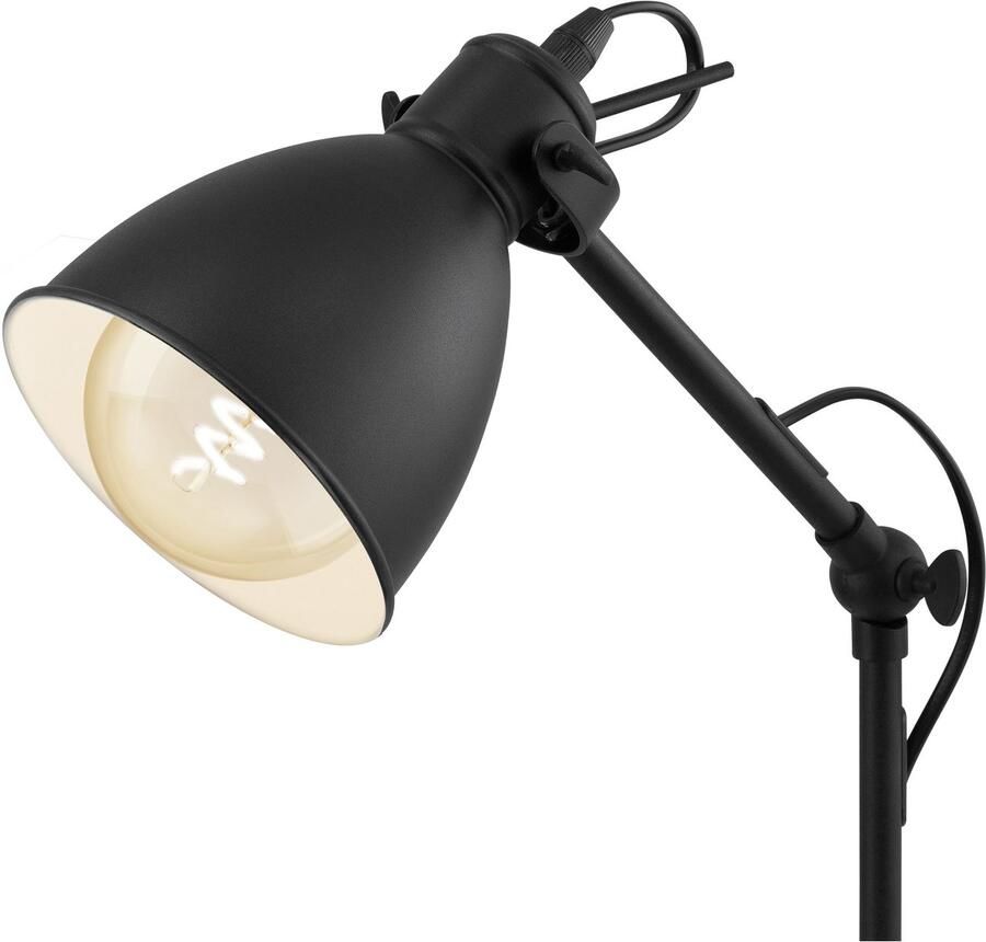 EGLO Tafellamp PRIDDY tafellamp nachttafellamp staal zwart E27 industrieel - Foto 9