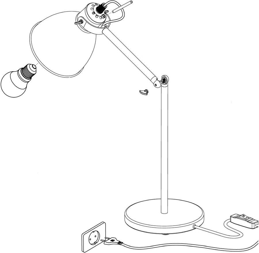 EGLO Tafellamp PRIDDY tafellamp nachttafellamp staal zwart E27 industrieel - Foto 2