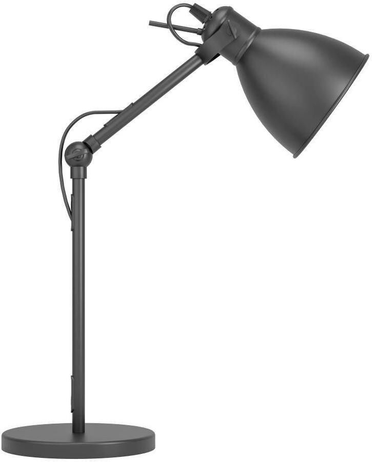 EGLO Tafellamp PRIDDY tafellamp nachttafellamp staal zwart E27 industrieel - Foto 6