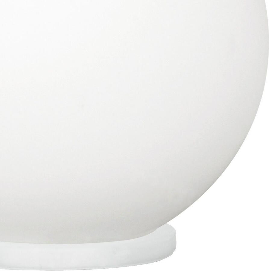 EGLO Tafellamp RONDO tafellamp metaal in wit glas in opaal mat wit E27 Nachtkastlamp tijdloos ontwerp modern eenvoudig 20x20cm