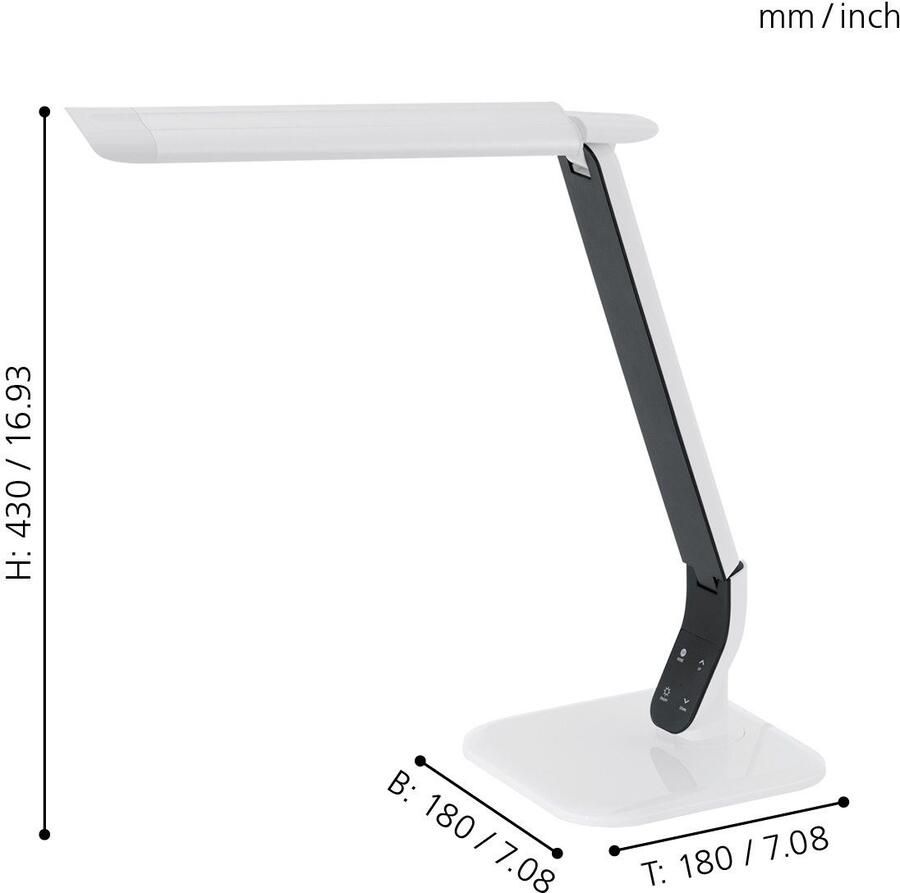 EGLO Tafellamp SELLANO Tafellamp kunststof en staal IP20 bureaulamp - Foto 2