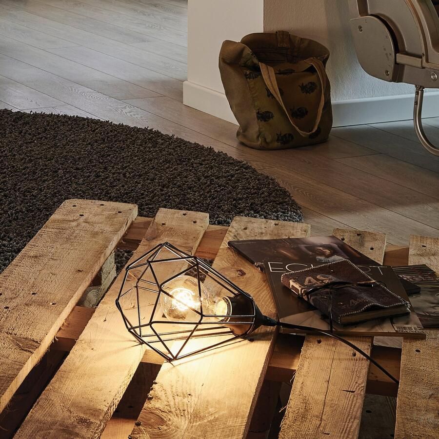 EGLO Tafellamp TARBES Nachtkastlamp eetkamer hal draadgaas 1lamps 9x7x9cm (1 stuk)