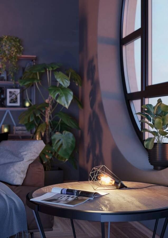 EGLO Tafellamp TARBES Nachtkastlamp eetkamer hal draadgaas 1lamps 9x7x9cm (1 stuk) - Foto 5