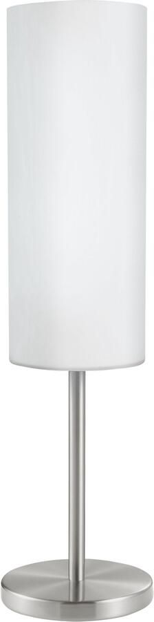 EGLO Tafellamp TROY 3 Tafellamp staal en glas E27 IP20 nachtkastlamp lamp