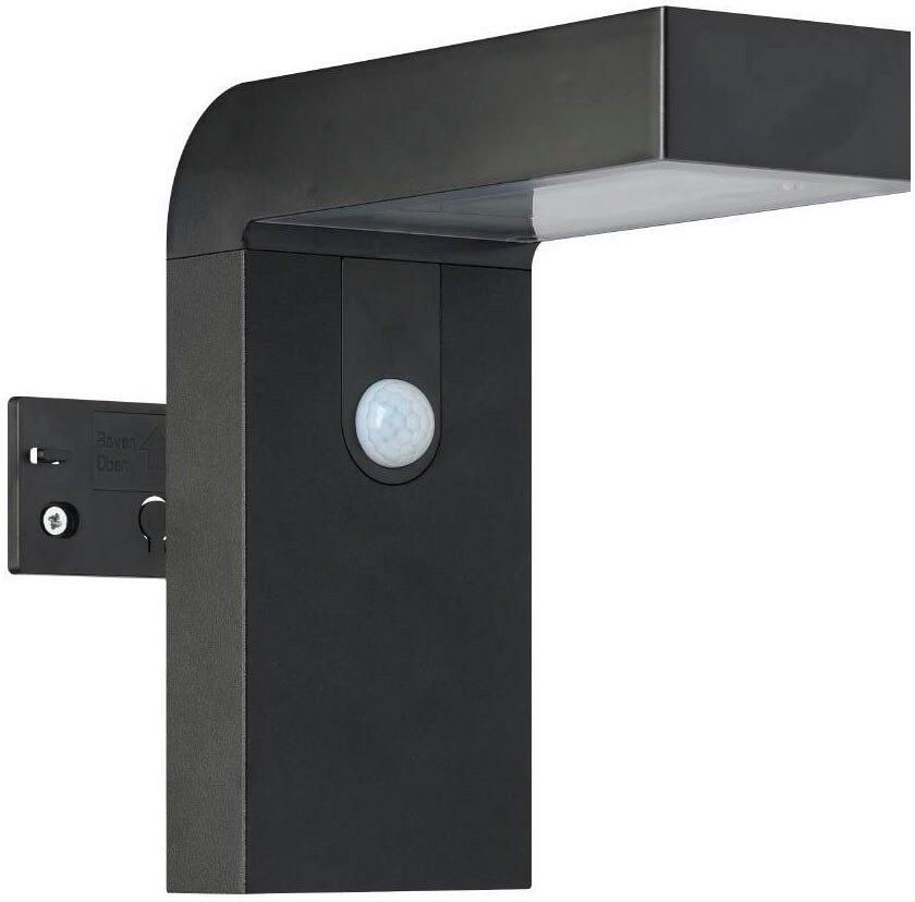 EGLO Wandlamp BARACCONI Wandlamp aluminium kunststof IP44 solar buitenlamp lamp (1 stuk)