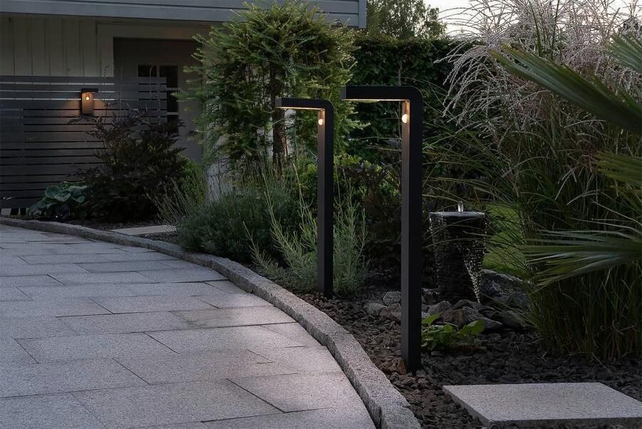 EGLO Staande lamp BARACCONI Staande lamp aluminium kunststof IP44 solar buitenlamp lamp (1 stuk)