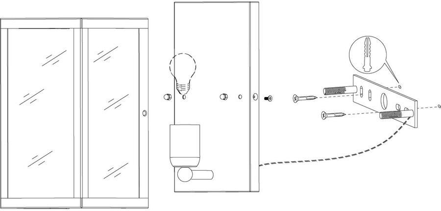 Eglo Vintage Charterhouse Wandlamp 1 Lichts Zwart Helder - Foto 3