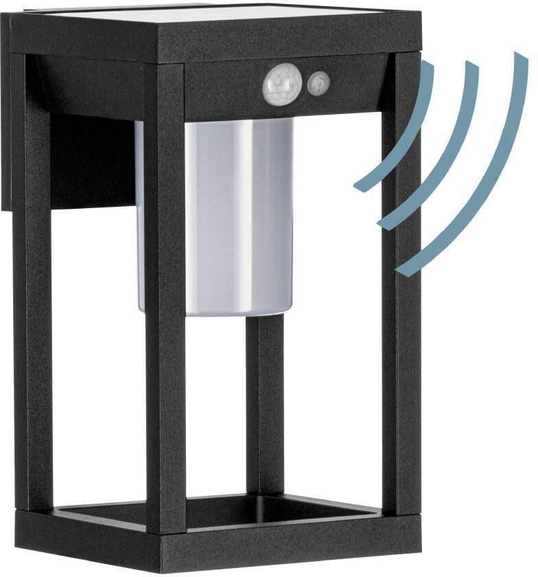 EGLO Wandlamp MARTANO Wandlamp aluminium en kunststof buitenlamp IP44 solar lamp (1 stuk)