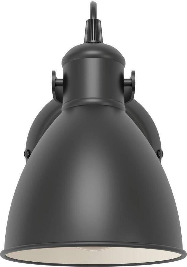 EGLO Wandlamp PRIDDY wandlamp staal zwart E27 industrieel Woonkamerlamp eettafellamp 1 lamps retro vintage 21 5x20cm - Foto 4