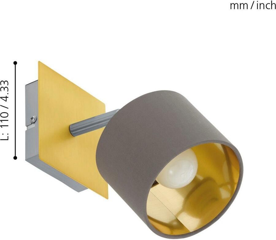 EGLO VALBIANO Wandlamp E14 11 cm Nikkelmat