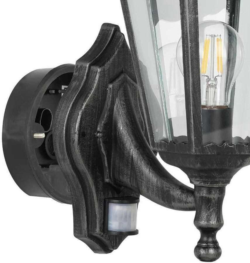 EGLO Wandlamp voor buiten NAVEDO wandlamp buitenverlichting zwart zilver-patina klassiek (1 stuk)