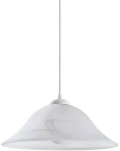 EGLO Hanglamp Albany wit ø35 x h110 cm exk. 1x e27 (elk max. 60 w) hanglamp eettafellamp hanglamp eetkamerlamp lamp voor eettafel lamp voor de woonkamer hanglamp keuken woonkamer