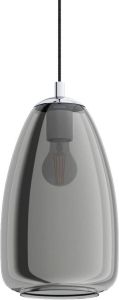 EGLO Hanglamp ALOBRASE chroom ø20 x h110 cm excl. 1x e27 (elk max. 40 w) hanglamp eettafellamp hanglamp eetkamerlamp lamp voor eettafel lamp voor de woonkamer hanglamp keuken woonkamer