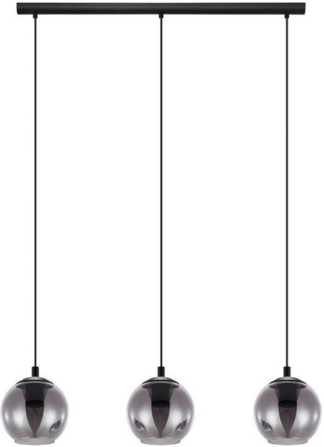 EGLO Hanglamp ARISCANI Lamp voor eettafel hanglamp rookglas zwart transparant E27 (1 stuk) - Foto 4