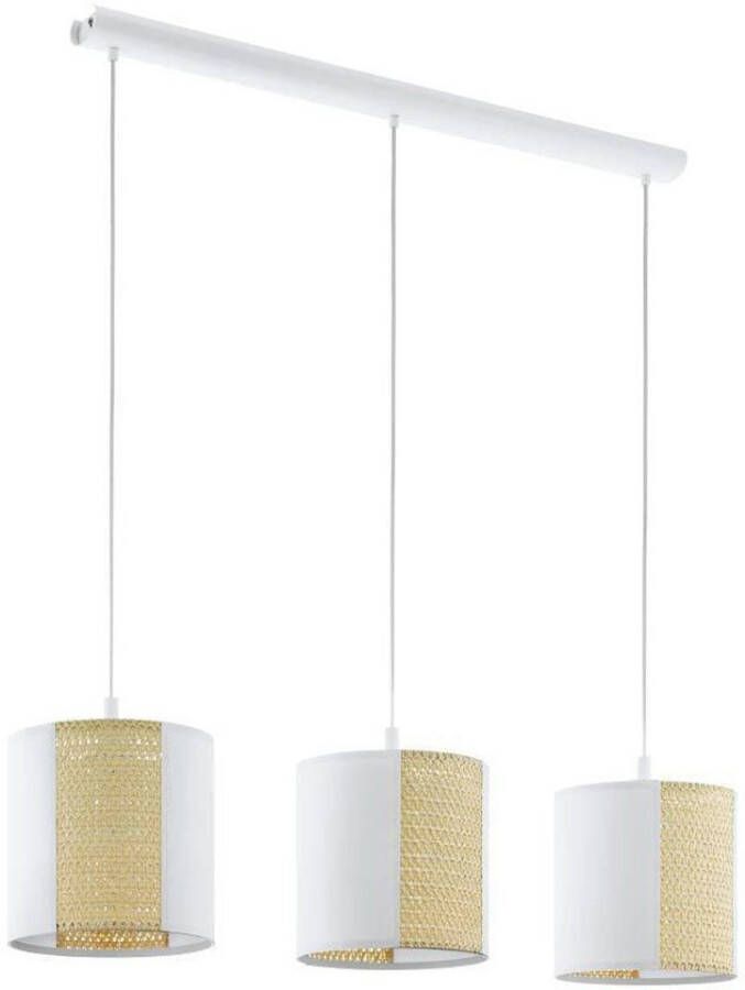 EGLO Hanglamp Arnhem wit l 102 x h 110 x b 24 cm van zeegras en sterk papier (1 stuk)