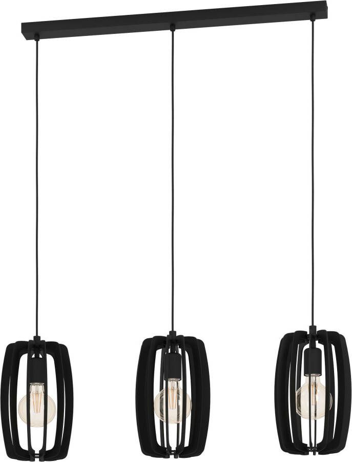 EGLO Hanglamp BAJAZZARA Hanglamp in zwart van staal excl. E27 40W (1 stuk)