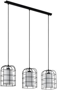 EGLO Hanglamp BITTAMS zwart l89 x 110 x 19 cm excl. 3x e27 (elk max. 28w) van staal hanglamp hanglamp plafondlamp lamp eettafellamp eettafel keukenlamp (1 stuk)