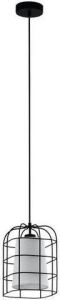 EGLO Hanglamp BITTAMS zwart l19 x 110 x 19 cm excl. 1x e27 (elk max. 28w) van staal hanglamp hanglamp plafondlamp lamp eettafellamp eettafel keukenlamp (1 stuk)