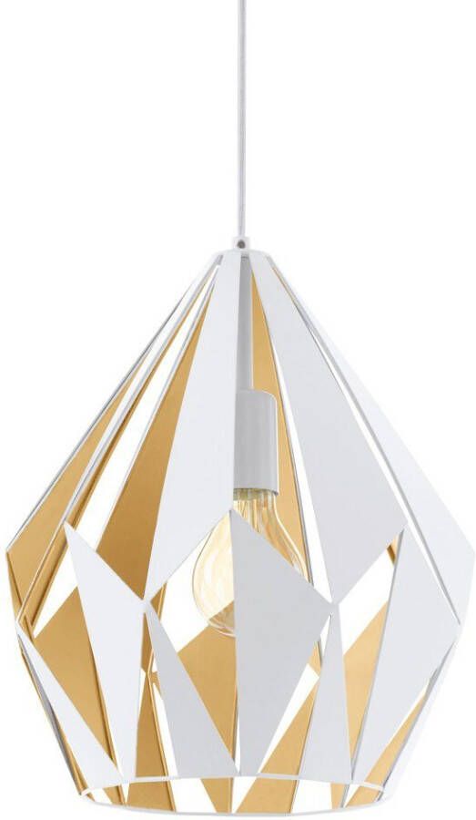 EGLO Hanglamp CARLTON 1 Vintage Hanglamp 1 lamps Draadgaas Industrieel 110x31cm