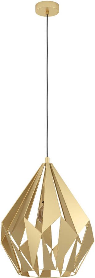 EGLO Hanglamp CARLTON Hanglamp in goudkleur van staal excl. E27 60W (1 stuk)