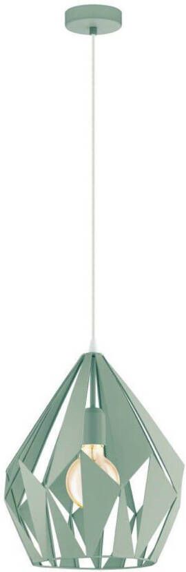 EGLO Hanglamp CARLTON-P Vintage hanglamp metaal pastel lichtgroen Ø 31 cm (1 stuk)