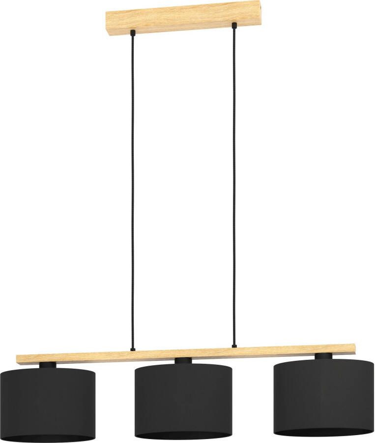 EGLO Hanglamp CASTRALVO Hanglamp in bruin van hout staal excl. E27 40W (1 stuk)