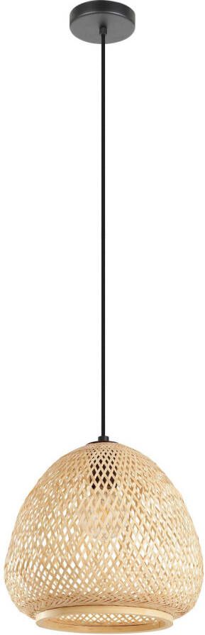 EGLO Hanglamp DEMBLEBY Hanglamp excl. lichtbron E27 Hygge Hanglamp woonkamerlamp eettafellamp gevlochten 110x32cm - Foto 8