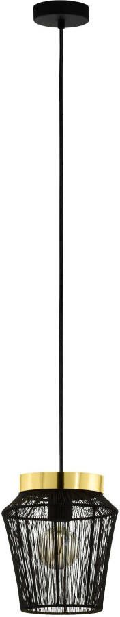 EGLO Hanglamp ESCANDIDOS Hanglamp in zwart en messing van staal excl. E27 40W (1 stuk) - Foto 1