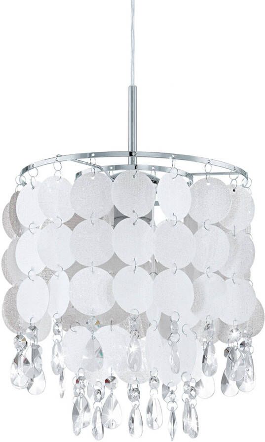 EGLO  Fedra 2 Hanglamp - 1 Lichts - Ø25cm - Chroom - Parelmoer  Helder